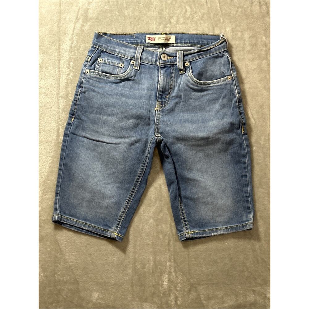 Levis 502 Shorts Boys 14R Light Wash Bermuda USA Casual Normcore Y2K